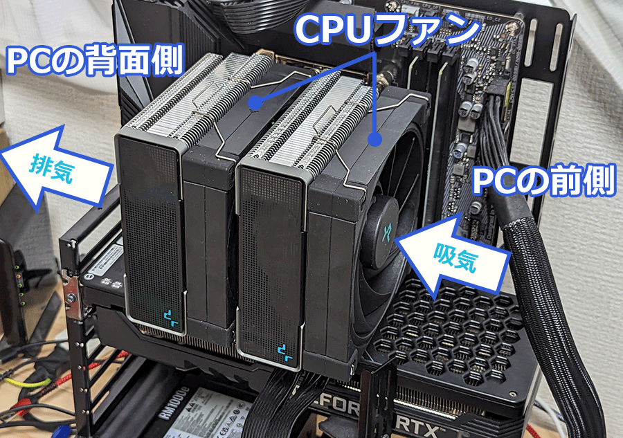 AK620 ファンの取り付け